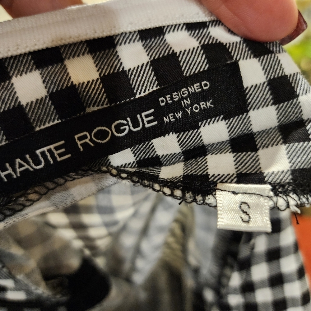 Haute Rogue Gingham Ruffled Fitted Minidress Size S - Picture 11 of 13